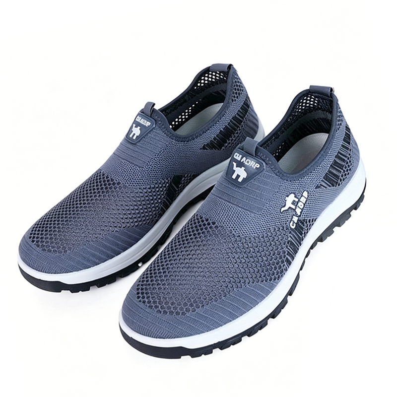 Ademende slip-on wandelschoenen voor heren van mesh