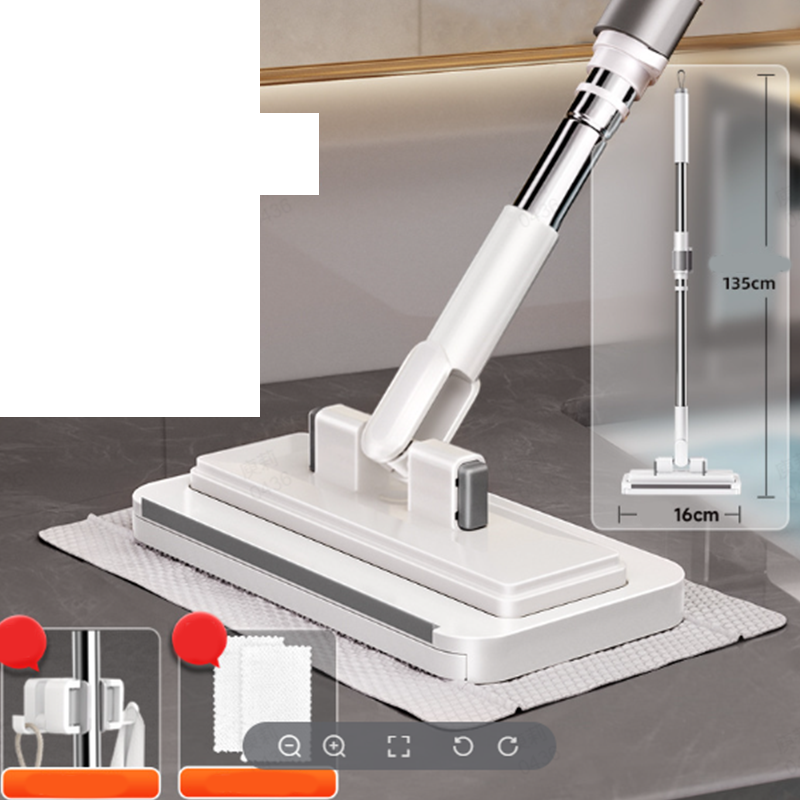 📢📢NU 50% KORTING!! ⏰Platte dweil met universele doekenklem zonder handcontact