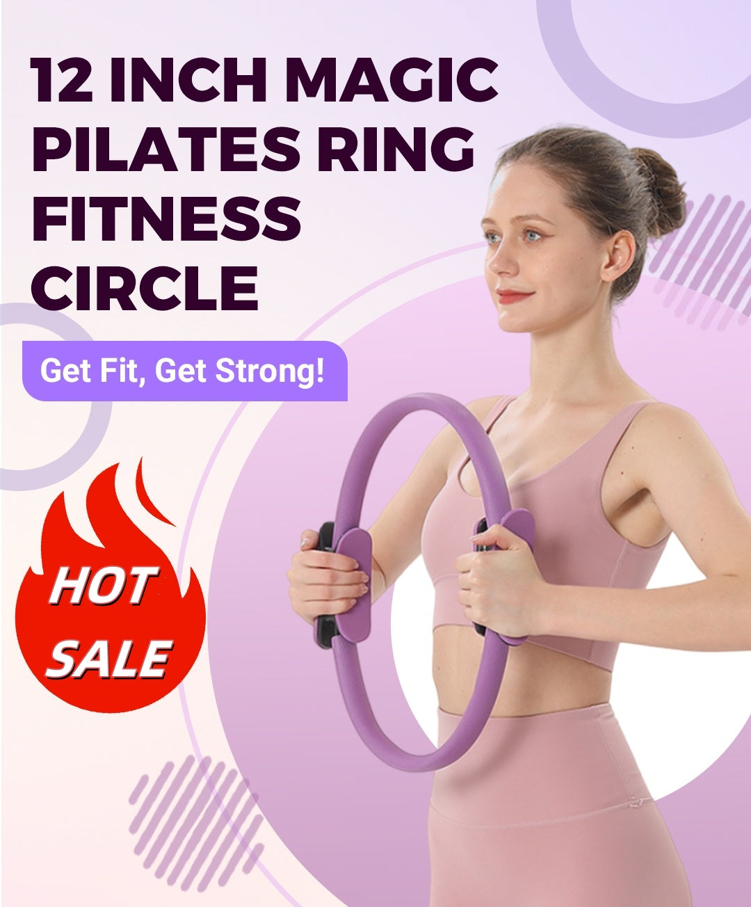 💘Valentijnsaanbieding: 50% Korting!🌀 Pilates Ring – Versterk Core Kracht & Houding, Lichtgewicht & Draagbaar!
