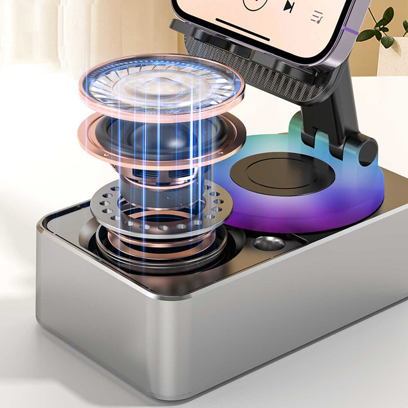 Telefoonhouder met Bluetooth-audio en powerbank