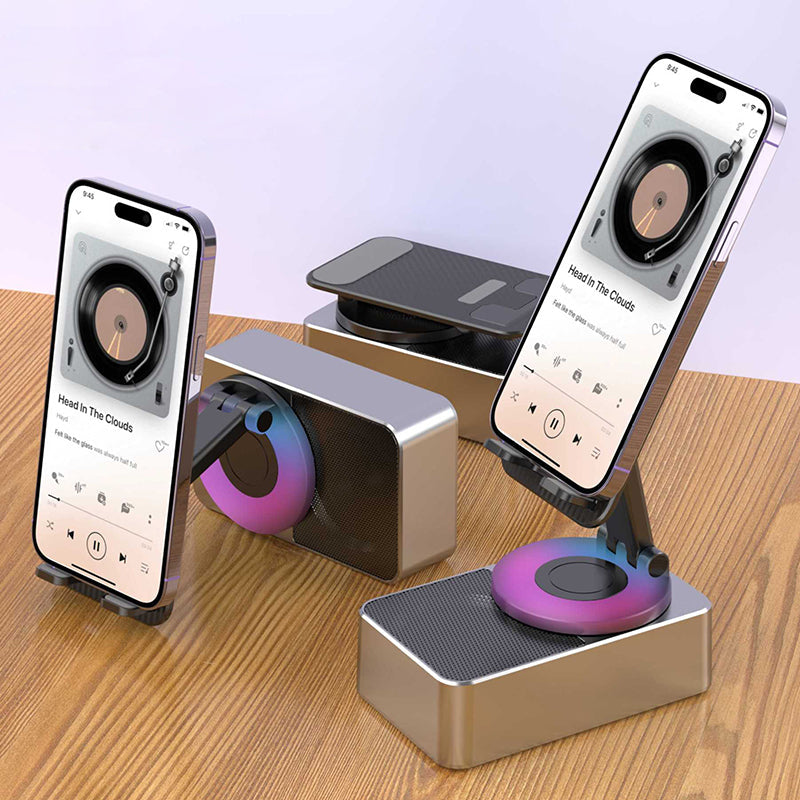 Telefoonhouder met Bluetooth-audio en powerbank