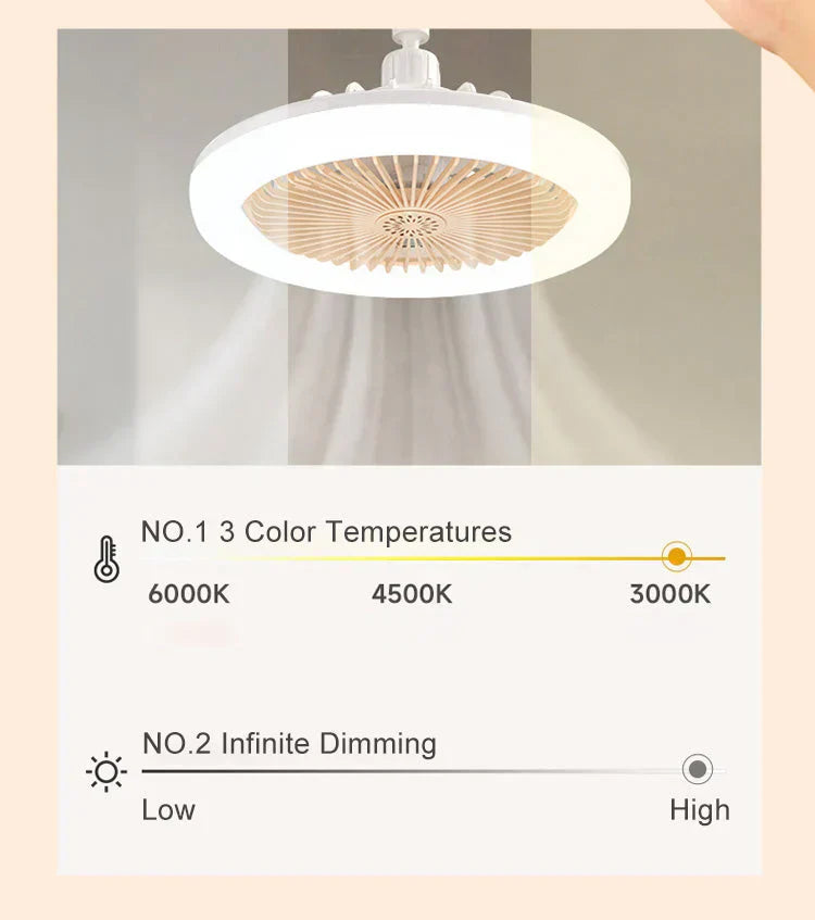 💡🔥 50% KORTING! LED-plafondventilator met afstandsbediening – 3 snelheden, stille DC-motor en dimbaar licht – Perfect voor de slaapkamer en de woonkamer ✨