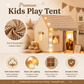 Speeltent voor kinderen in de vorm van een kasteel