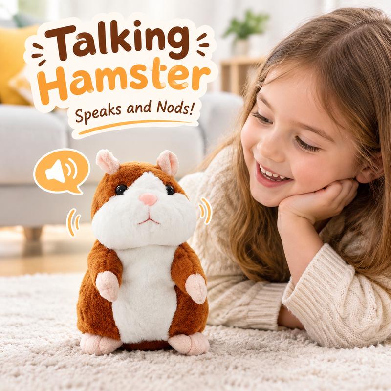 🐹 Nu 50% korting ✨ Pratende pluchen hamster — Herhaalt je stem en knikt met zijn kopje 🎁