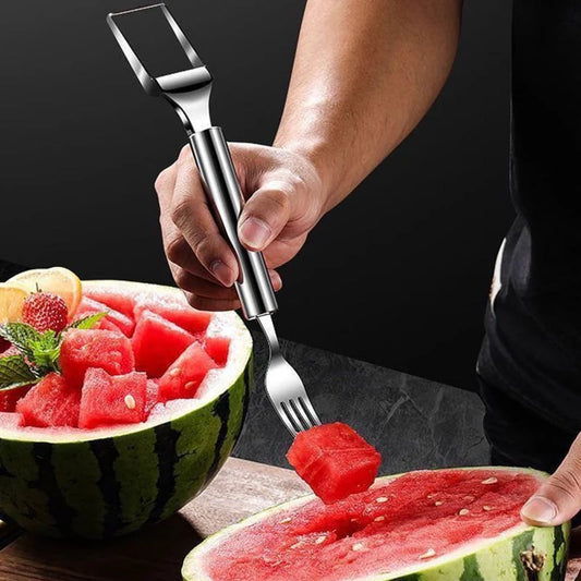 💥HOT SALE: 1 + 1 gratis🔥🍉 Fruit bereiden zonder gedoe✨ 2-in-1 fruitsnijder & vork – voor het snel en eenvoudig serveren van fruit! 🍓