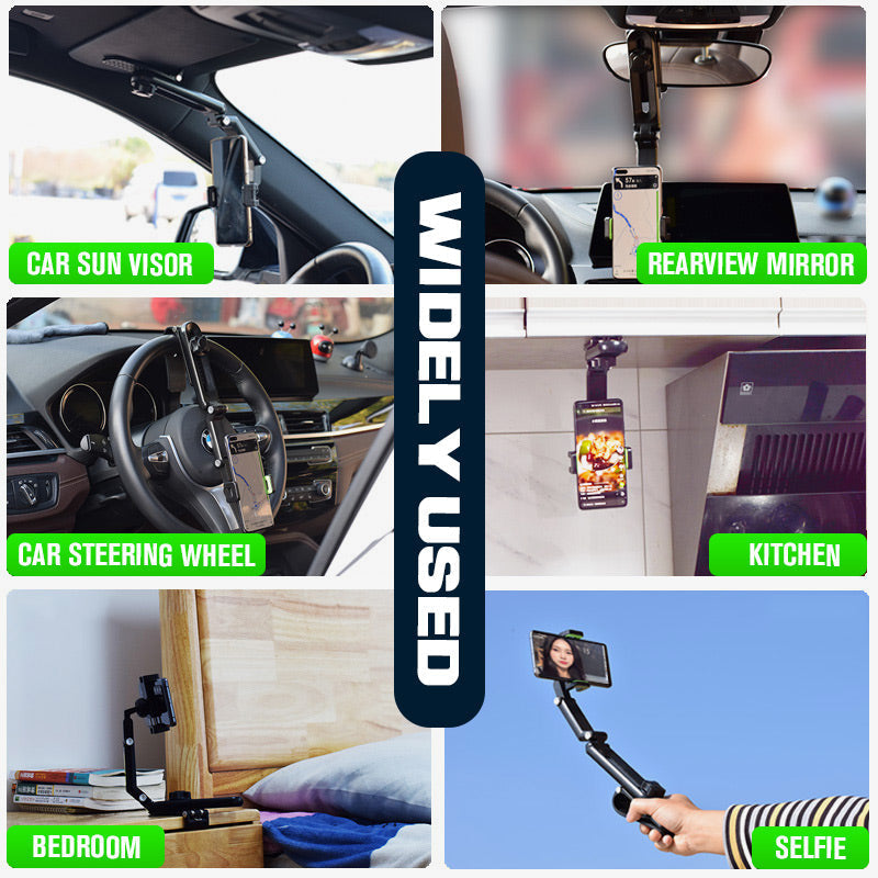 🌞Fris De Lente In Met 50% Korting!1080° Roterende Telefoonhouder | Multifunctionele Auto Clip voor Dashboard & Spiegel | Ook Ideaal voor Thuis