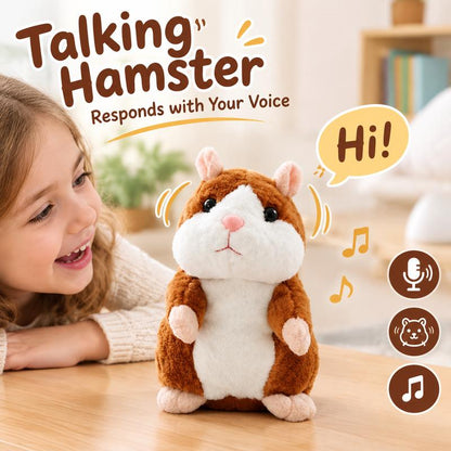 🐹 Nu 50% korting ✨ Pratende pluchen hamster — Herhaalt je stem en knikt met zijn kopje 🎁