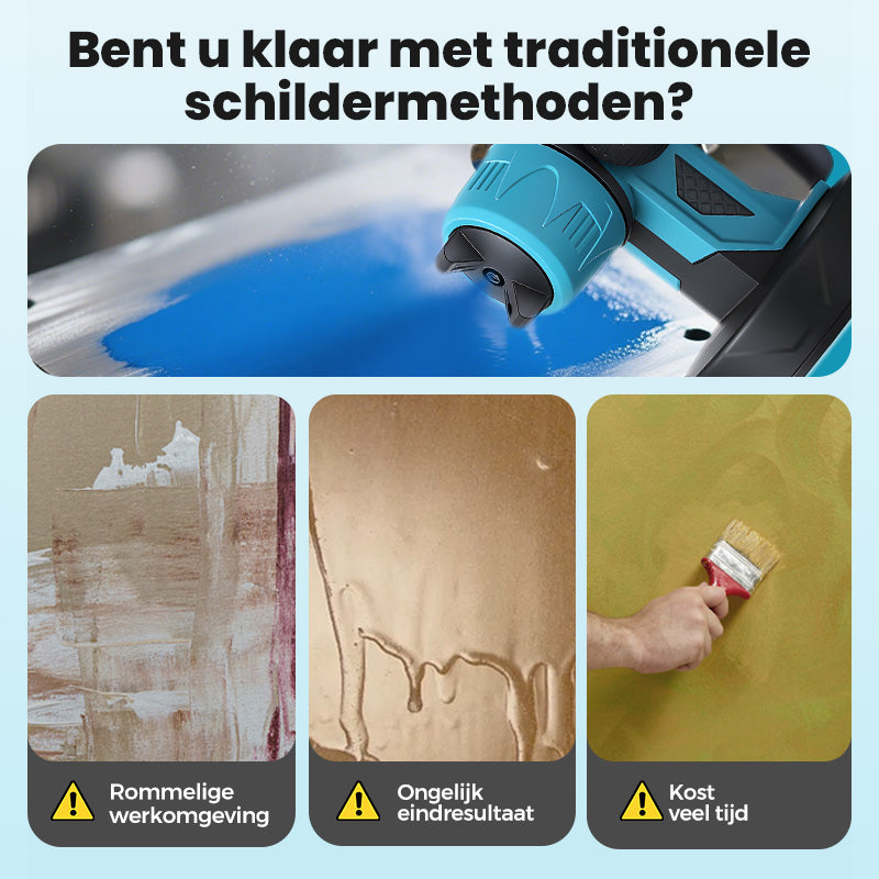 🔥Snoerloze elektrische verfspuit🔥50% korting +Gratis verzending💥