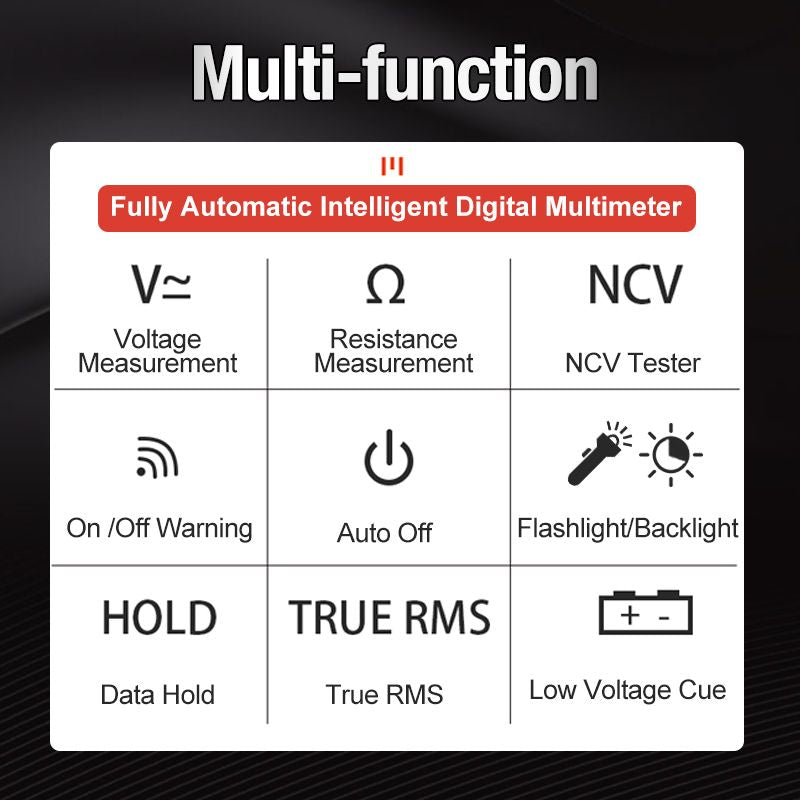 ⏳ 50% KORTING! ⏰ Volledig automatische, intelligente digitale multimeter