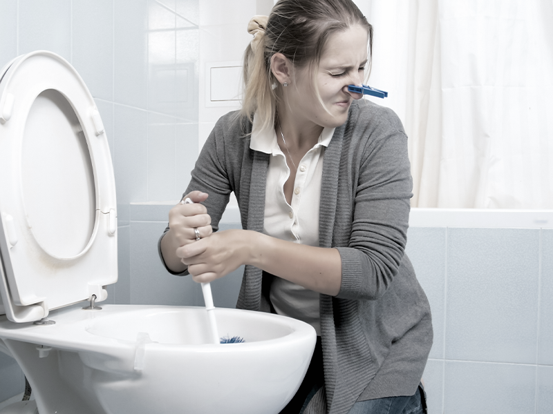 Harsh chemical fumes