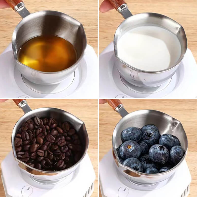 🍯Mini-pan van roestvrij staal 304 – Ideaal voor boter, melk en koffie!🍯