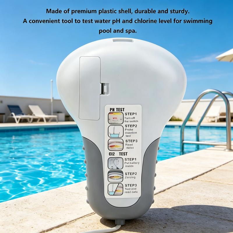 🏊‍♂️Stop met gokken of je chloor nog werkt! Deze digitale tester meet pH en chloor in één duik – voorkom bacteriën, algen en jeukende huid, en houd je zwembad kristalhelder zonder chemicaliën!