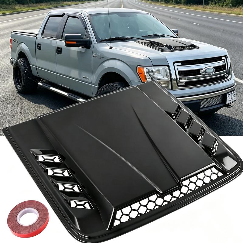 2026 Nieuw Zwart Universeel Groot Motorkap Luchtrooster – Auto Motor Kap Luchtinlaat voor Chevy Silverado, Colorado, Ford F-150/F-250/F-350, Dodge Ram 1500/2500/3500 (Exterieur Decoratie Accessoire)