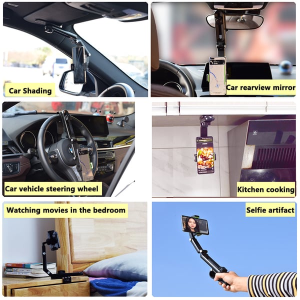 🌞Fris De Lente In Met 50% Korting!1080° Roterende Telefoonhouder | Multifunctionele Auto Clip voor Dashboard & Spiegel | Ook Ideaal voor Thuis