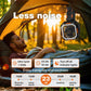 Campingventilator met afneembaar statief, oplaadbare ventilator van 30.000 mAh met ledverlichting en 270° draaibare kop, 4-in-1 draadloze campingventilator