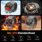 Smartwatch voor heren in militaire stijl met een 1100 mAh-batterij, 1,7 inch AMOLED-scherm, LED-zaklamp, IP68 waterdicht, fitnesshorloge met telefoonfunctie, meer dan 110 sportmodi, hartslag- en slaapmonitoring, compatibel met iOS en Android