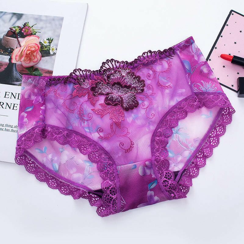 🔥Koop 7 en krijg 7 gratis🔥Sexy kanten naadloze slipjes met middelhoge taille in grote maten