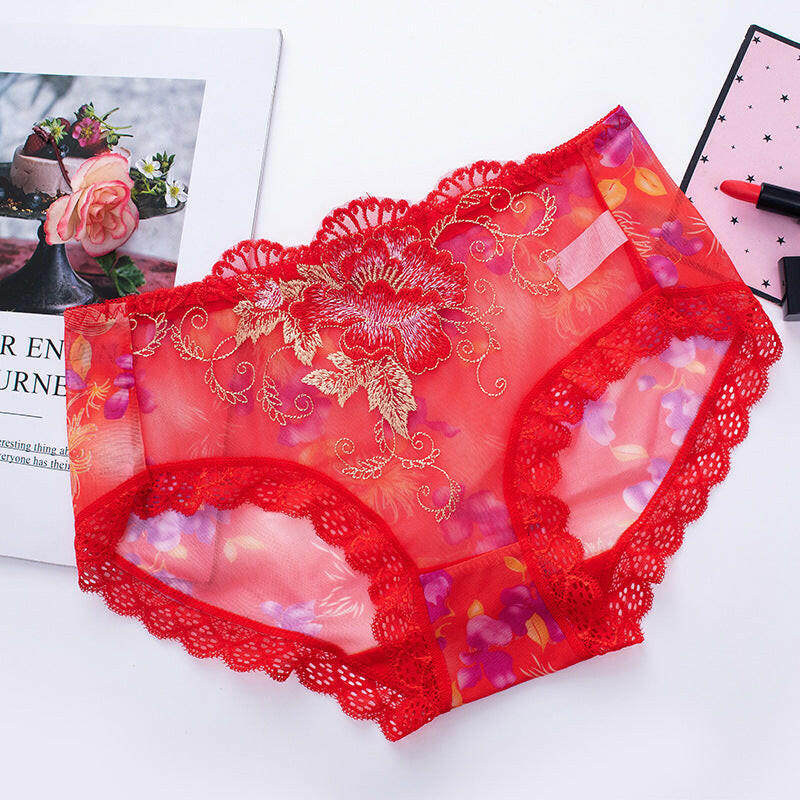 🔥Koop 7 en krijg 7 gratis🔥Sexy kanten naadloze slipjes met middelhoge taille in grote maten