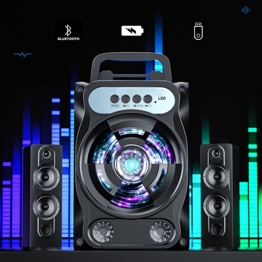 Pousbo® [Schokkende Geluidskwaliteit] Draagbare Bluetooth-luidspreker