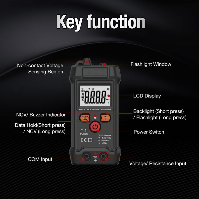 ⏳ 50% KORTING! ⏰ Volledig automatische, intelligente digitale multimeter