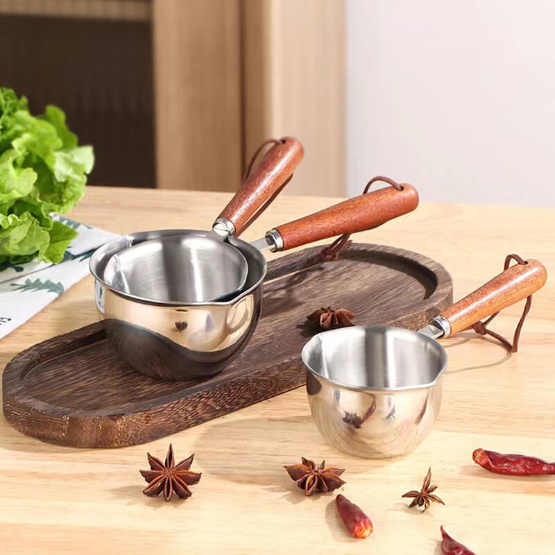 🍯Mini-pan van roestvrij staal 304 – Ideaal voor boter, melk en koffie!🍯