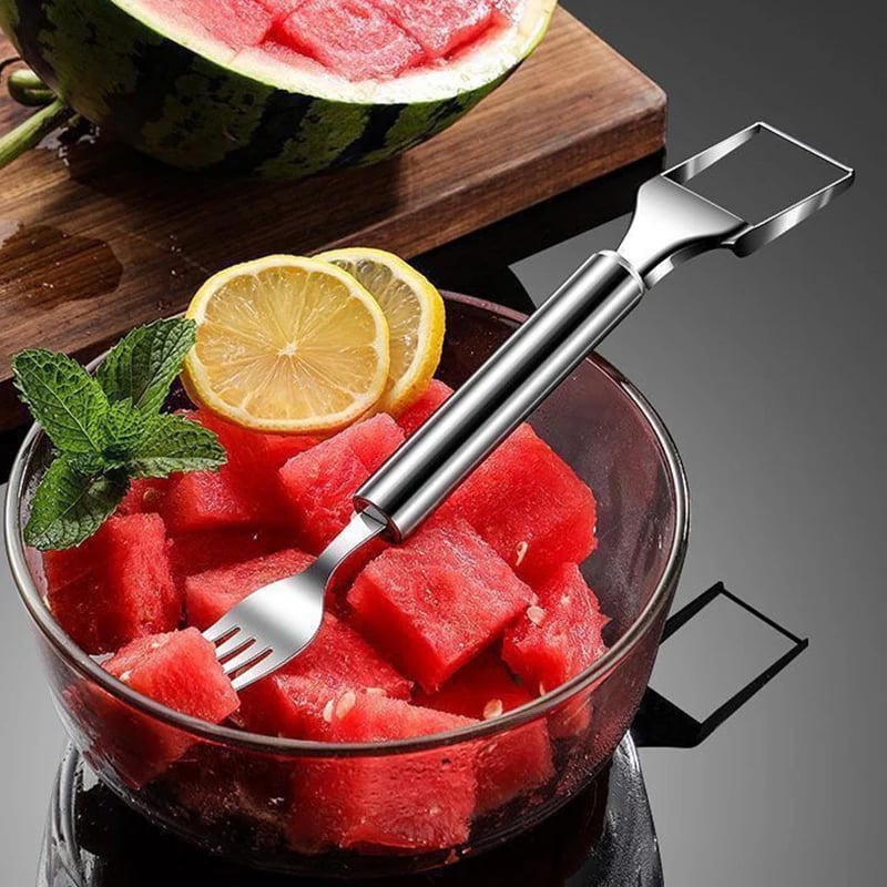 💥HOT SALE: 1 + 1 gratis🔥🍉 Fruit bereiden zonder gedoe✨ 2-in-1 fruitsnijder & vork – voor het snel en eenvoudig serveren van fruit! 🍓