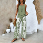 🌸Dames Trendy Print 2-delige Outfits Mouwloze Top & Broek