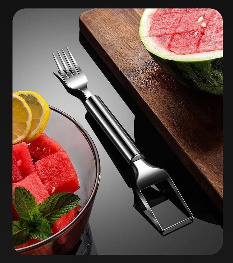 💥HOT SALE: 1 + 1 gratis🔥🍉 Fruit bereiden zonder gedoe✨ 2-in-1 fruitsnijder & vork – voor het snel en eenvoudig serveren van fruit! 🍓