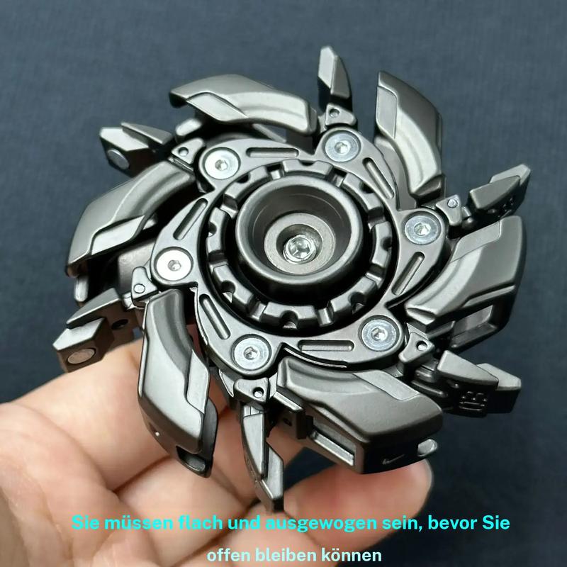 Creatieve fidget-schuif met open behuizing en tol