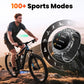 Smartwatch voor heren in militaire stijl met een 1100 mAh-batterij, 1,7 inch AMOLED-scherm, LED-zaklamp, IP68 waterdicht, fitnesshorloge met telefoonfunctie, meer dan 110 sportmodi, hartslag- en slaapmonitoring, compatibel met iOS en Android