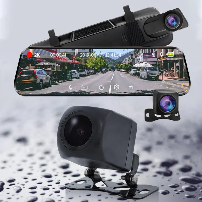 👁️10-inch achteruitrijcamera & dashcam met volledig touchscreen – 1080P HD-nachtzicht, dubbele lens – ideaal voor veilig rijden en parkeren🚗📹