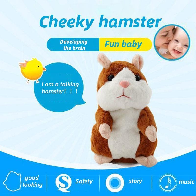🐹 Nu 50% korting ✨ Pratende pluchen hamster — Herhaalt je stem en knikt met zijn kopje 🎁