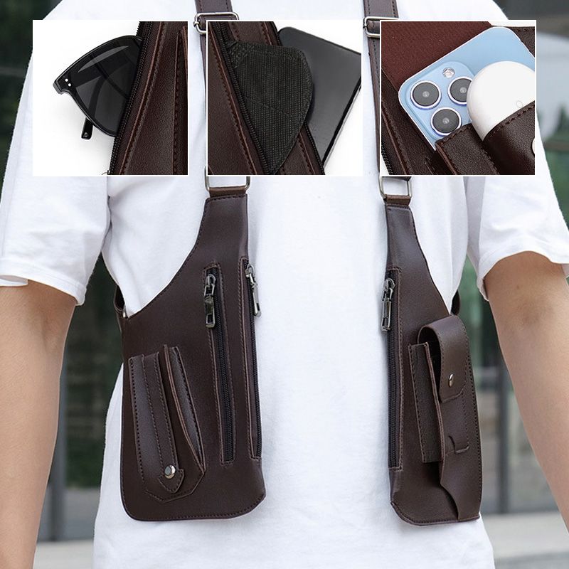 🔥NIEUWE HOT SALE 🔥Tactische tas met dubbele schouderband en meerdere vakken voor buitengebruik, voorzien van antidiefstalvoorziening