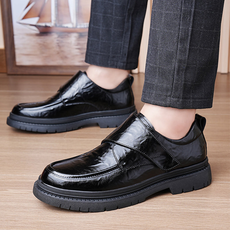 Heren Business Casual Zwarte Kunstleren Schoenen