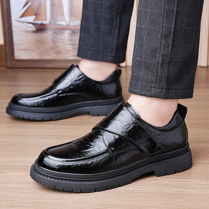 Heren Business Casual Zwarte Kunstleren Schoenen