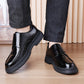Heren Business Casual Zwarte Kunstleren Schoenen