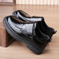 Heren Business Casual Zwarte Kunstleren Schoenen