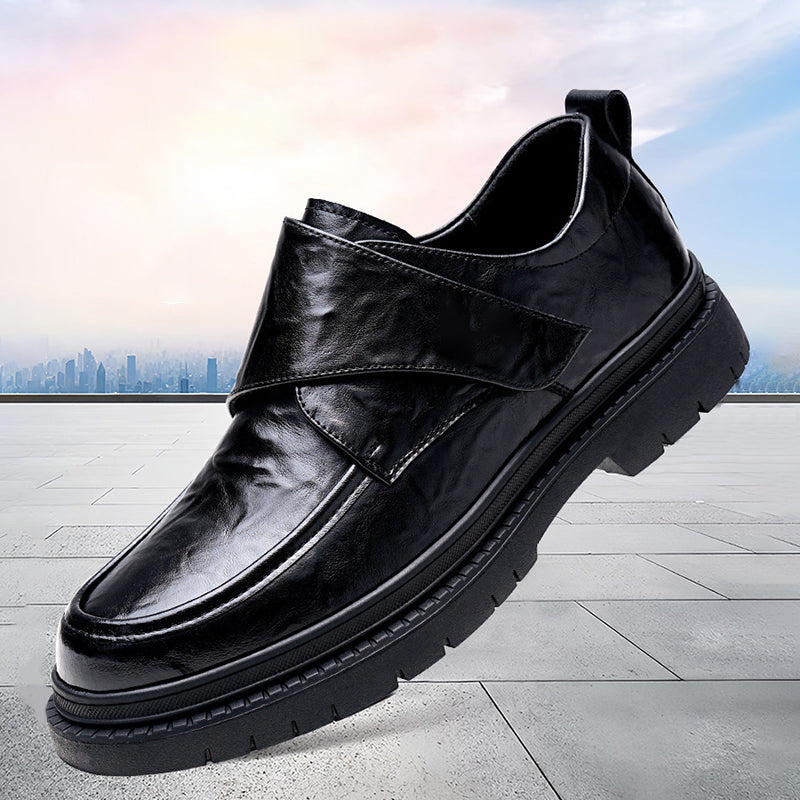 Heren Business Casual Zwarte Kunstleren Schoenen