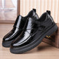 Heren Business Casual Zwarte Kunstleren Schoenen