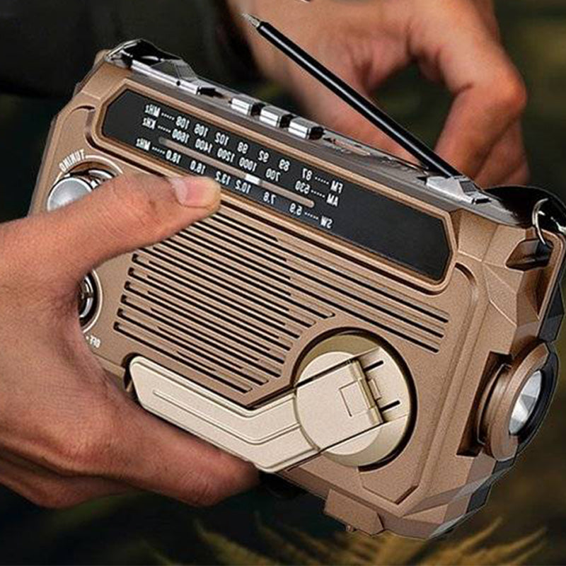 ⏳Beperkte tijd 50% korting!💥 Multifunctionele Handslinger Draagbare Radio met Zaklamp