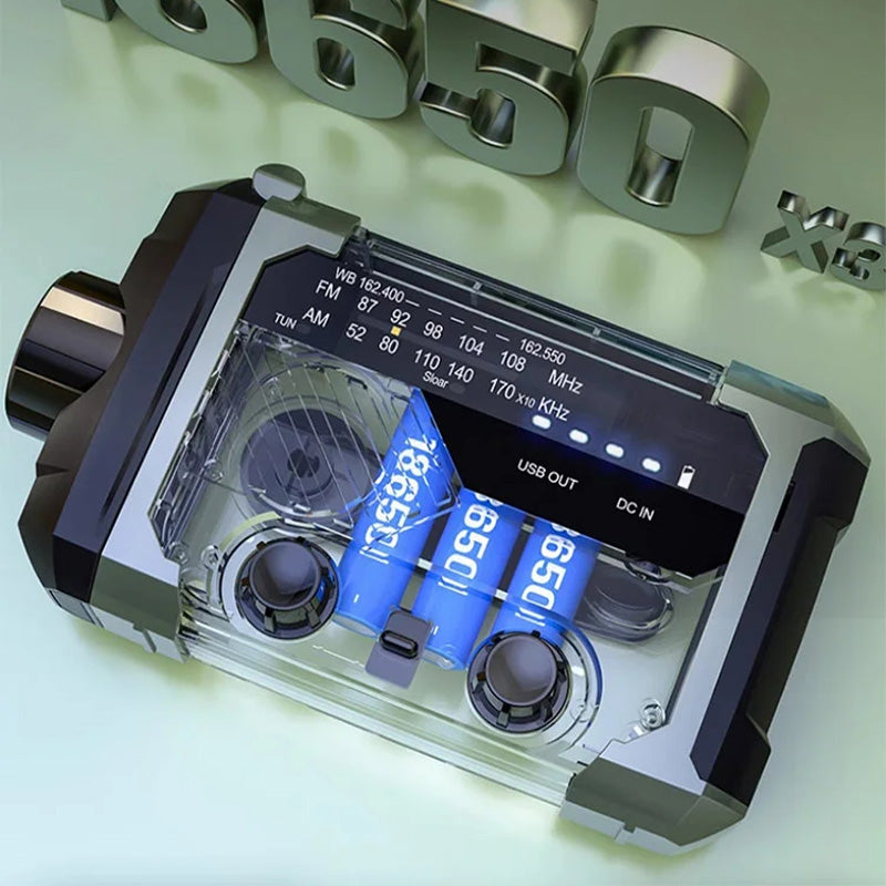 ⏳Beperkte tijd 50% korting!💥 Multifunctionele Handslinger Draagbare Radio met Zaklamp
