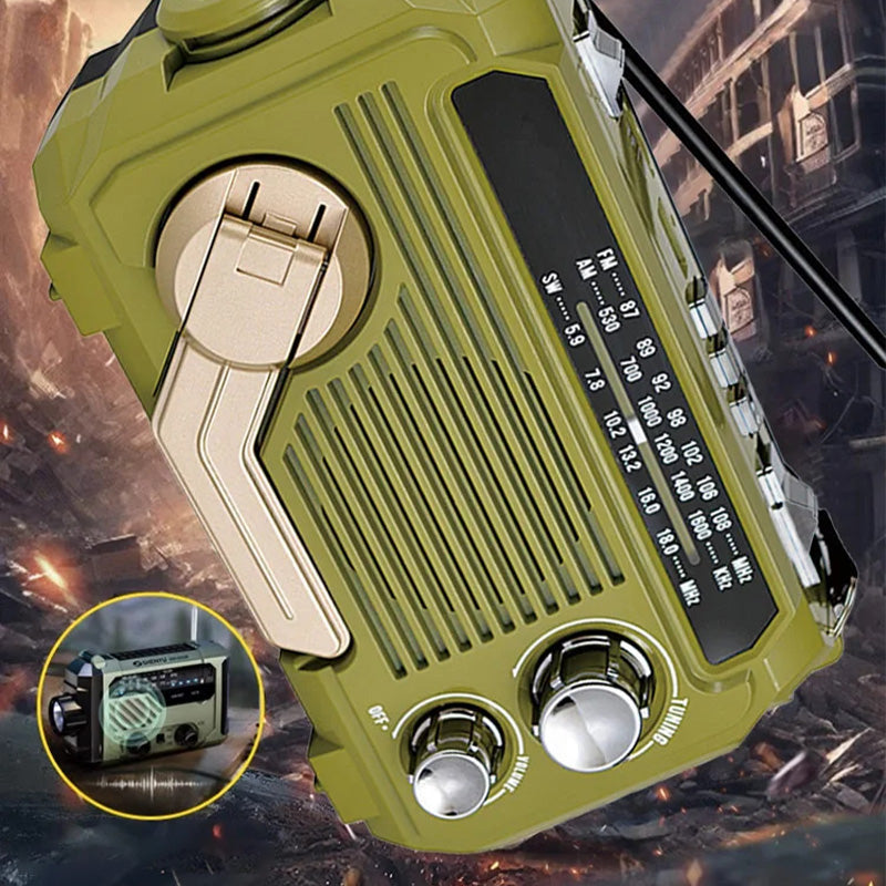 ⏳Beperkte tijd 50% korting!💥 Multifunctionele Handslinger Draagbare Radio met Zaklamp
