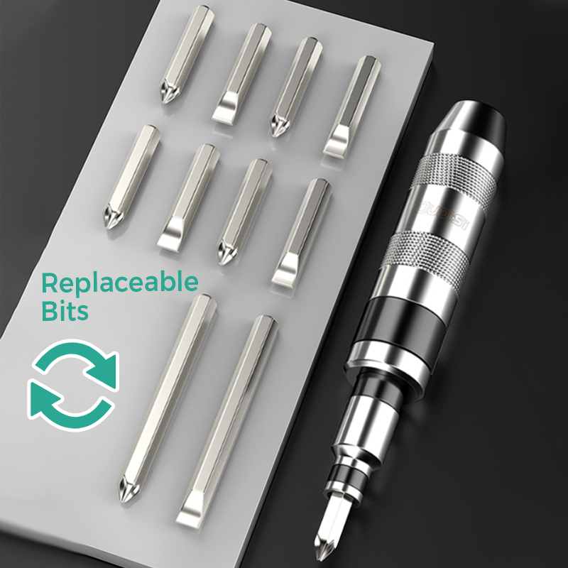 🔧 Industriële Slagschroevendraaier & Bitset - Moeiteloos Verstrikte Schroeven Losmaken, Duurzaam & Handig!