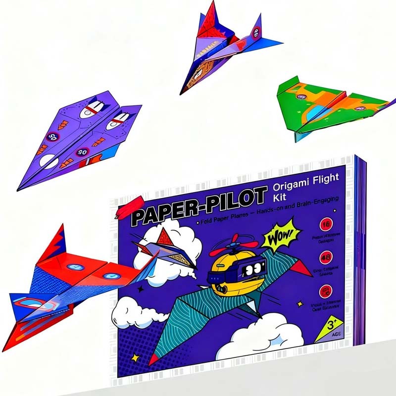 ✈️ ✨ Creatieve DIY-papieren vliegtuigjeset – Bouw en laat 10 modellen vliegen, educatief STEM-speelgoed voor kinderen van 6-12 jaar 🧠