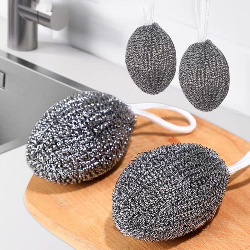 🔥🎁 50% KORTING! Eindelijk een staalbal die je kunt ophangen! Dik RVS, blijft in vorm, valt niet uit elkaar, en na gebruik spoel je 'm uit en hang je 'm op – geen gerommel meer in de gootsteen!