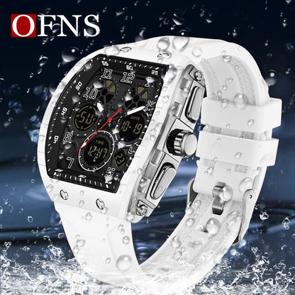 🎁Ontmoet Kerstmis 50% KORTING🎄Sportief lichtgevend digitaal automatisch herenhorloge