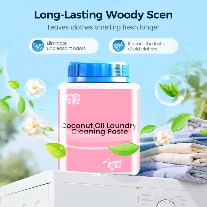 🌿🥥 50% KORTING! Wasmiddelpasta met kokosolie: 9 enzymen, geconcentreerd, zacht voor stoffen en met een verfijnde roos-guaiachout geur. Voor babykleding, handdoeken en meer!