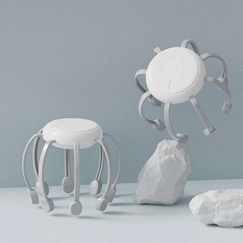 🐙 NU 50% KORTING! 💆‍♂️ Intelligente octopushoofdmassageapparaat – Ontspannend kneden, meerdere standen en draagbaar ontwerp 🔋