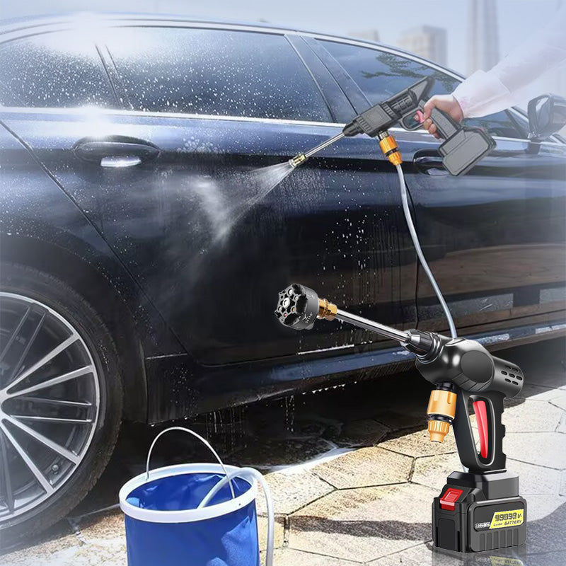 🔋 Draadloze Hogedrukreiniger met Verstelbaar Mondstuk