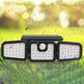 🎉Nieuwjaars Cadeau 50% KORTING!💡Zonnewandlamp (3 Lampenkoppen + Bewegingssensor) – Automatisch Opladen & Verstelbare Hoek: Veilige Buitenverlichting Zonder Kabels!